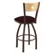 Holland Bar Stool Co 25" Swivel Counter Stool, Bronze Finish, Nat Back, Canter Bordeaux Seat 83025BZNatMplB005 - alternate 4